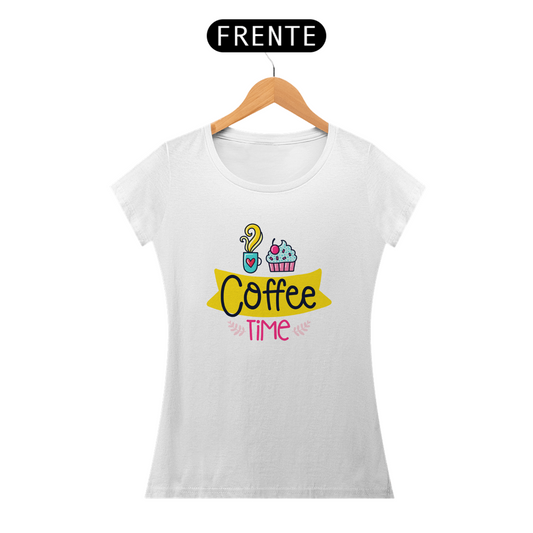 Camiseta Baby Look Feminina - Coffee Time